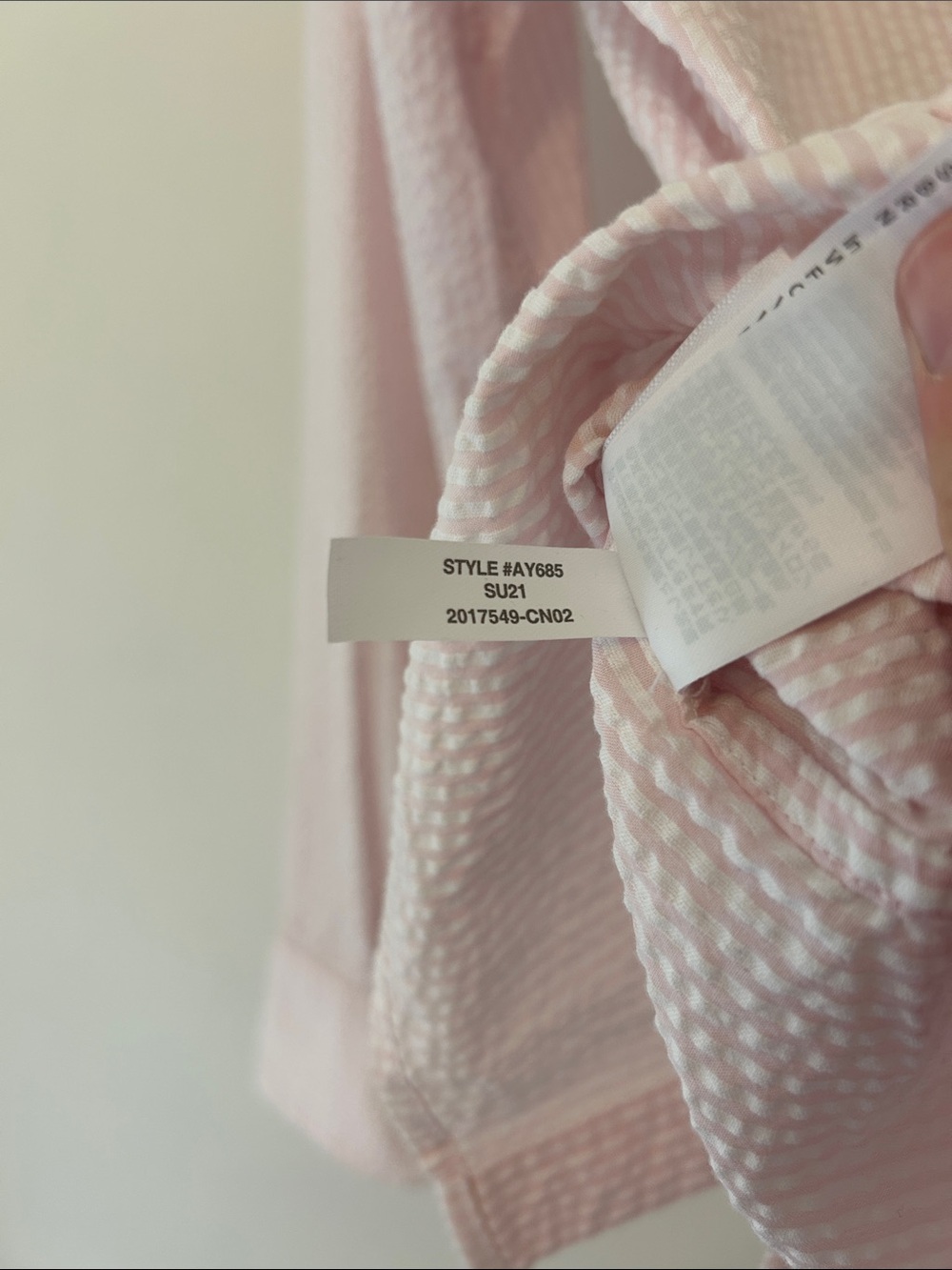 J. Crew Classic Fit Button Down Shirt in Pink and White Seersucker - Picture 8 of 8